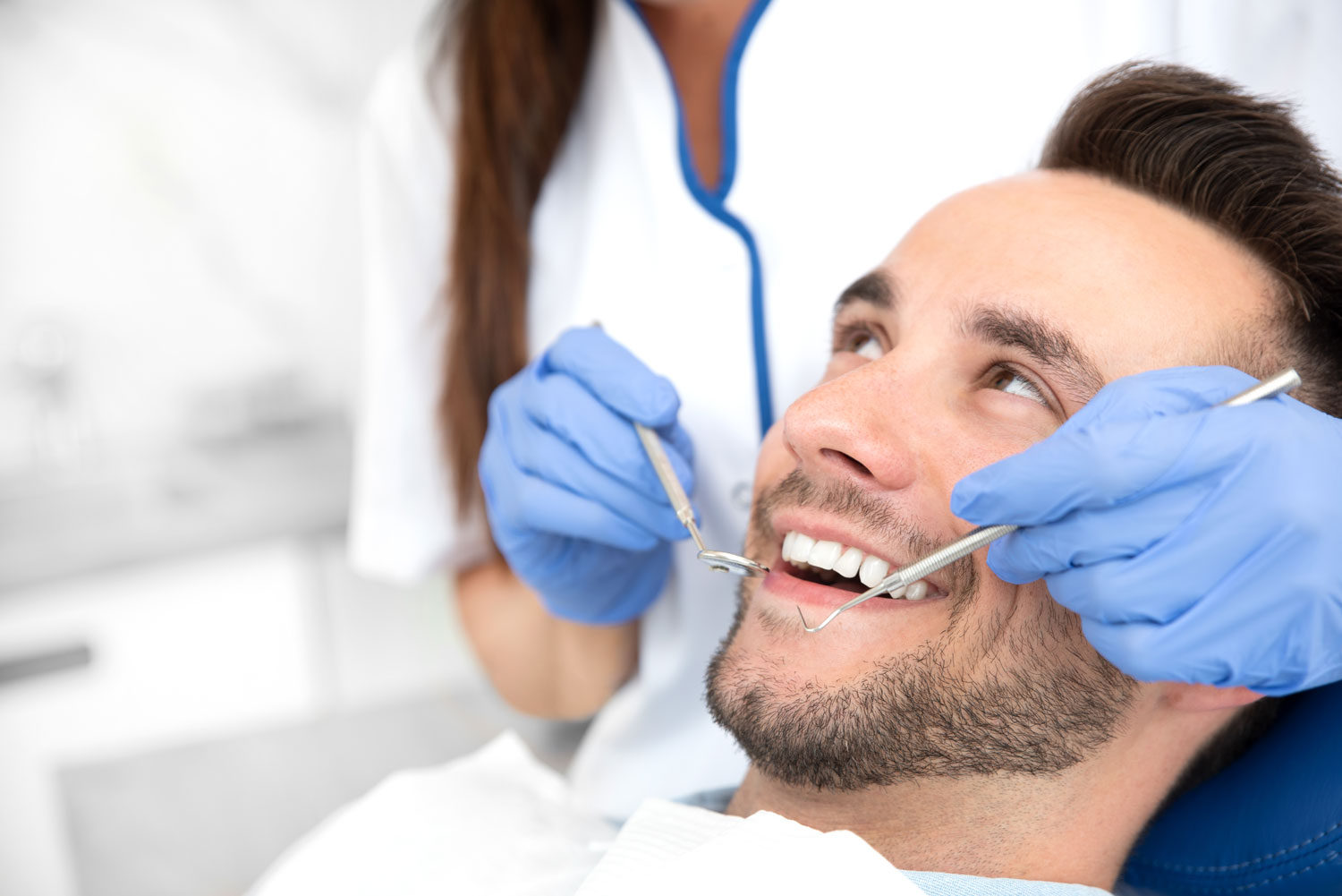 Man Dental Checkup